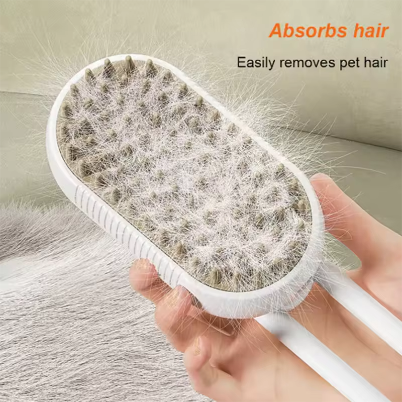 3 in 1 Pet Hair Steam Brush