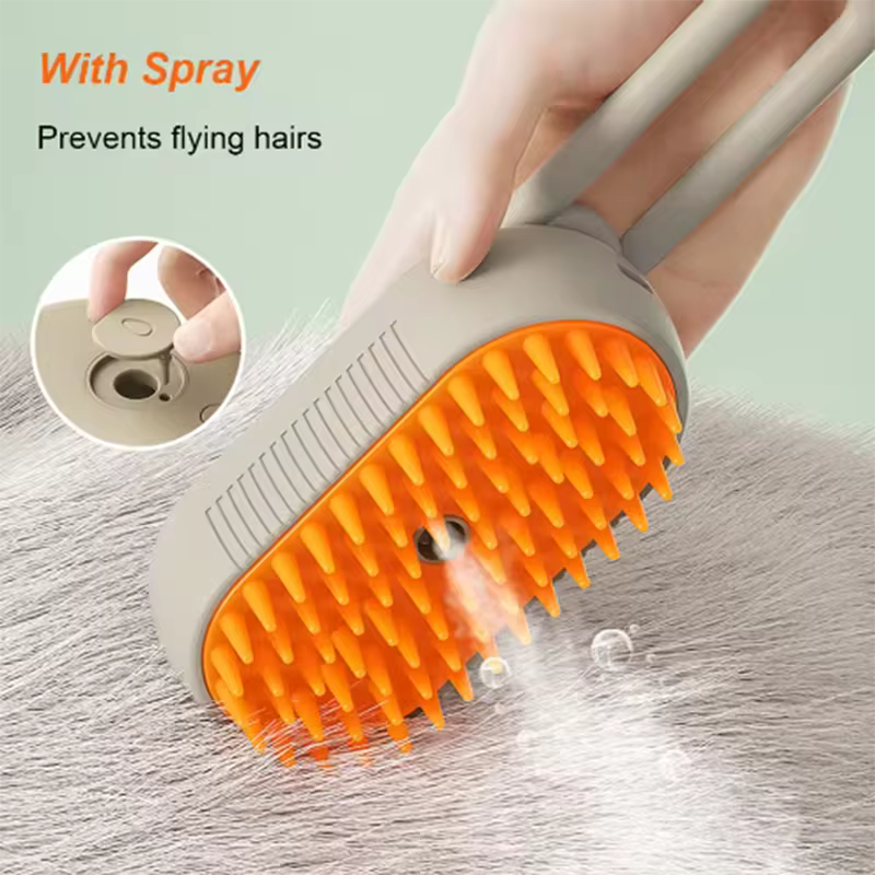3 in 1 Pet Hair Steam Brush