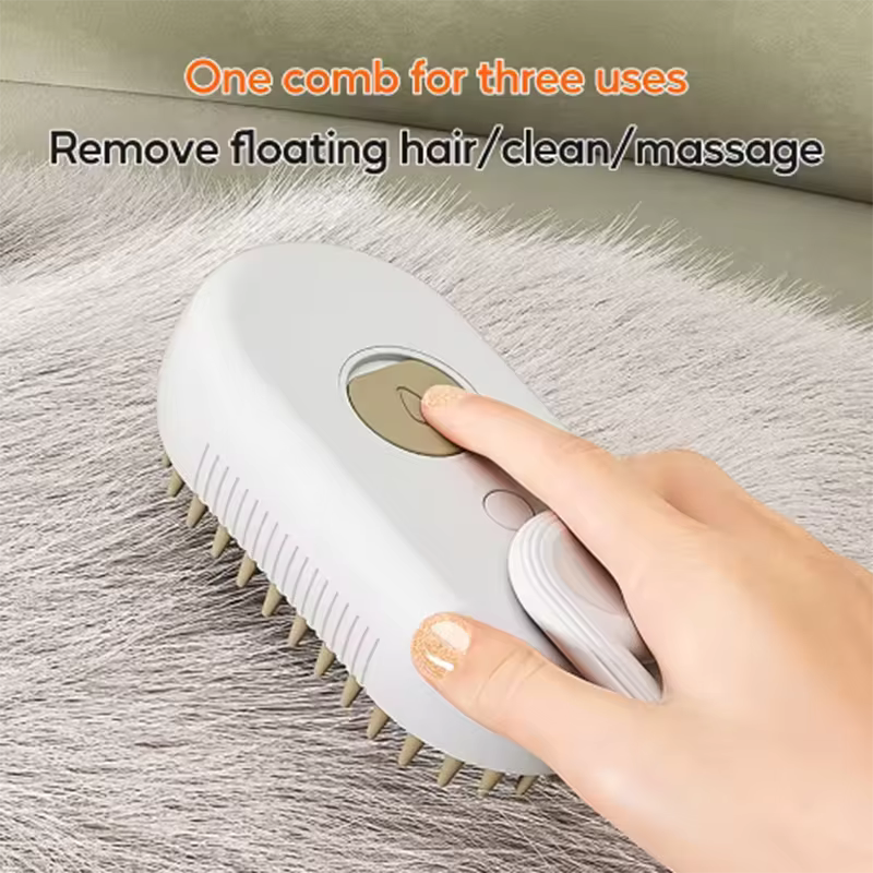 3 in 1 Pet Hair Steam Brush