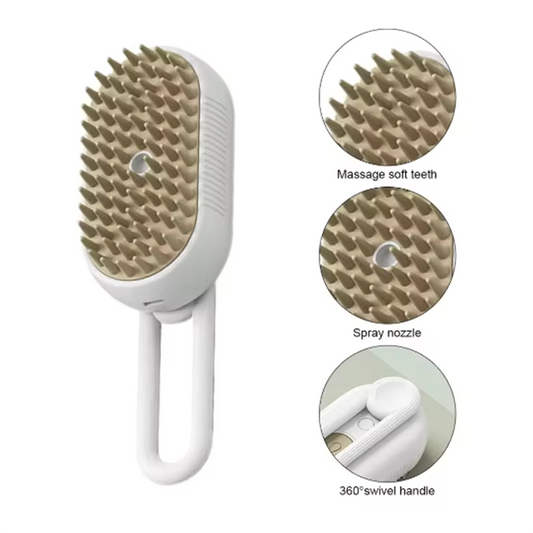 3 in 1 Pet Hair Steam Brush